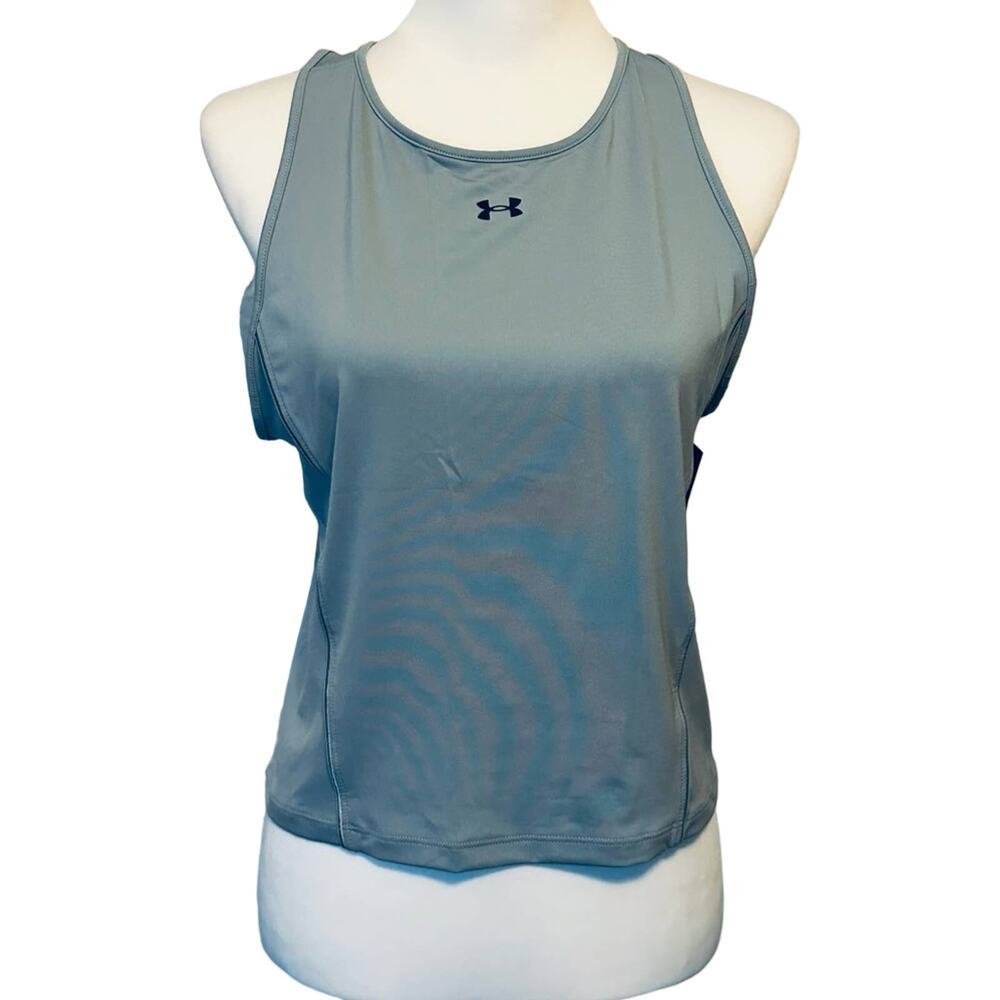 Under Armour Women's Fitted Tank Blue  Large Racerback
